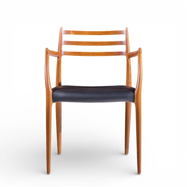 Mid 20th Century Niels Moller Model 62 Mid Century Danish Teak Captains Chairs - Pair For Sale - Image 5 of 13