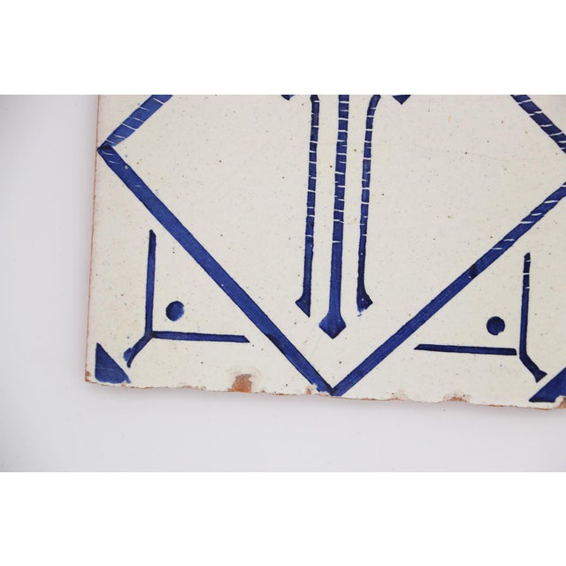 Bauhaus 1920s Antique Bauhaus Portuguese Set of Two Tiles For Sale - Image 3 of 11