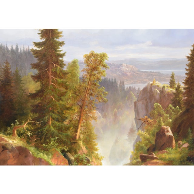 1990s Hermann Dieste, Mountain Landscape, 1990s, Oil Painting on Canvas, Framed For Sale - Image 5 of 10