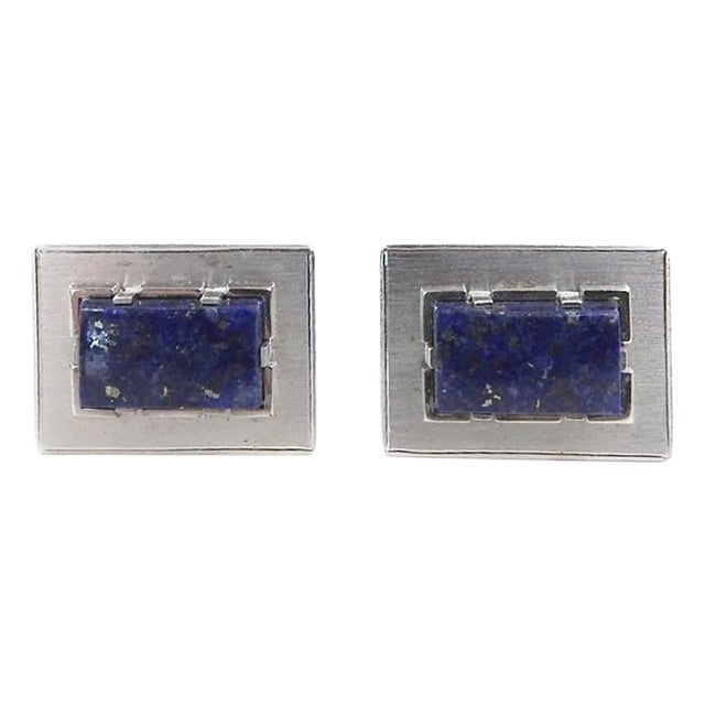 Vintage Anson Faux Lapis Cufflinks For Sale