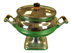 1950s Vintage Manning-Bowman Coffee Percolator & Sugar Cube Dish