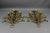 Large Gilt and Green Color Metal and Wood Sconces, 1960s, Set of 2 For Sale - Image 9 of 18