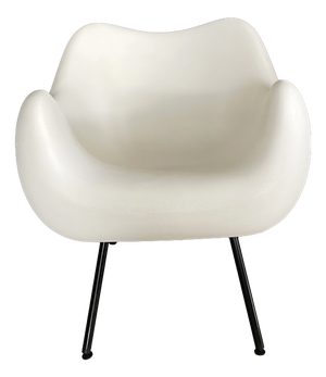 20th Century Modernism Matte White RM58 Armchair by Vzór for Roman Modzelewski