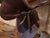 Animal Skin Vintage English Jumping Saddle For Sale - Image 7 of 12