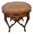 1910s Antique French Louis XV Walnut & Satinwood Inlay Round Center Table For Sale