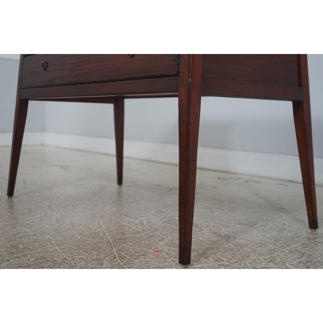 Henredon Rustic Finish 2 Drawer Serving Table For Sale - Image 10 of 17