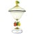 Venetian Antique Murano Pear Lemon Fruit Decorated Italian Art Glass Covered Jar, Art Nouveau-Deco Era For Sale - Image 9 of 9