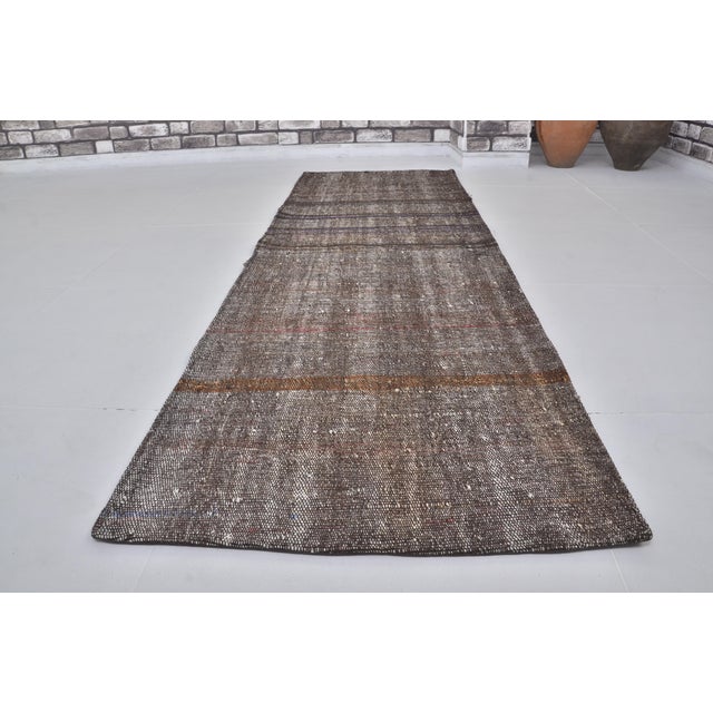 Gray Mid 20th Century Turkish Anatolain Handwoven Kilim For Sale - Image 8 of 10