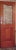 Neoclassical Pair of Mahogany Raised Panel Leaded Glass Doors-Pivot Hinge Swinging Both Ways For Sale - Image 4 of 6