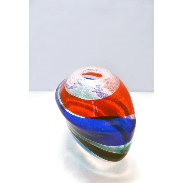 1960s Fasce Vase in Murano Glass by Fulvio Bianconi for Cenedese, 1960s For Sale - Image 5 of 10