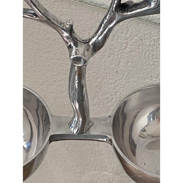Polished Aluminum Serving Tray, 1970s For Sale - Image 4 of 15