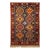 Vintage Persian Shiraz Yalameh Tribal Area Rug, Hand-Knotted Wool, Allover Geometric Pattern, Blue & Red, 3x5 For Sale