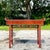Brick Red Late 20th Century Vintage Reclaimed Wood Tall Pagoda Console Table For Sale - Image 8 of 13