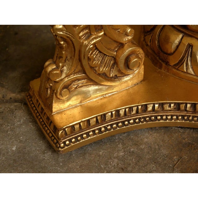 Gold Lanterns on Carved Legs, Set of 2 For Sale - Image 9 of 12
