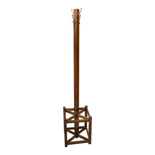 Mission Coat Rack With Umbrella Stand Walnut For Sale