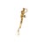Art Nouveau 14kyg 1960's Art Nouveau Revival Enameled and Diamond Pin/ Pendant For Sale - Image 3 of 5