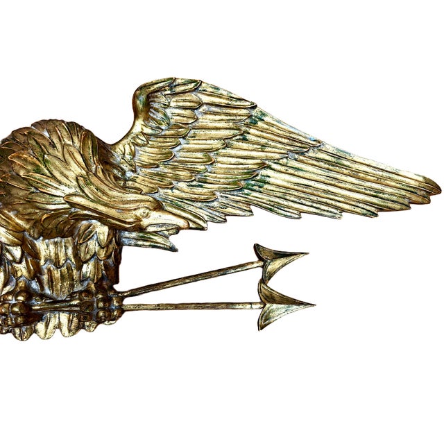 Palladio Eagle Wall Plaque in Gilt Wood by Palladio of Italy For Sale - Image 4 of 7