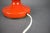 Czech Orange Opaline Glass Mushroom Table Lamp, 1970s For Sale - Image 9 of 13