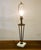 Marble and brass light table lamp. Works as intended. Unsigned example.