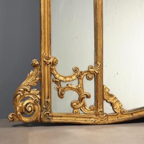 Wood Carved and Gilded Wooden Mirror For Sale - Image 7 of 13