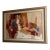 Large 1960s Mid-Century Figurative Abstract Oil Painting by Irving Rosenzweig 1960s (Or Mid-20th Century) For Sale