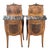 Antique French Louis XV Marble Top Nightstands -a Pair For Sale