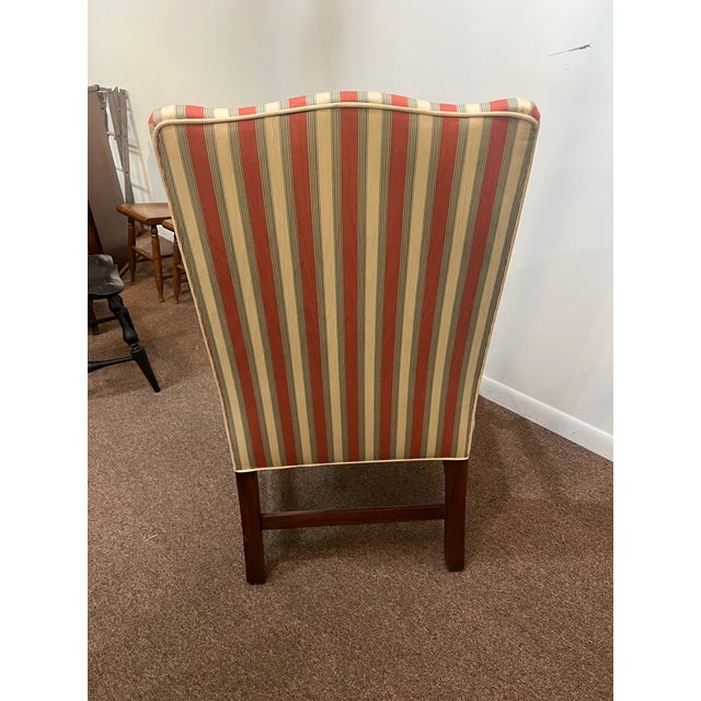 Textile Chippendale Style Upholstered Lolling Chair For Sale - Image 7 of 11