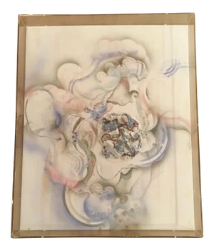 Mixed Media in Lucite 'Unveiled' Signed