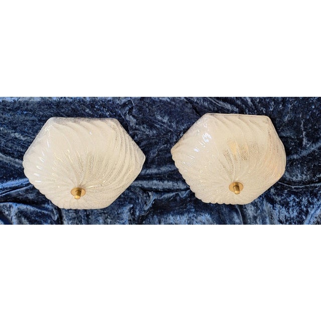 Vintage Ceiling Lamps with Hexagonal Frosted Glass Shade and Concealed Mounting, 1980s, Set of 2 For Sale - Image 4 of 7
