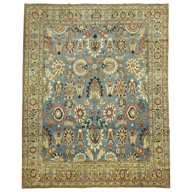 Zabihi Collection Antique Persian Tabriz Carpet For Sale - Image 10 of 18