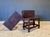 Antique Tooled Leather Top Stools / Tables For Sale - Image 9 of 17