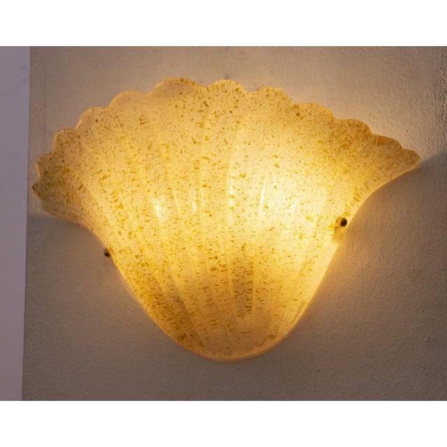 Mid-Century Modern Vintage Italian Murano Glass Wall Sconces, 1990s, Set of 2 For Sale - Image 3 of 12