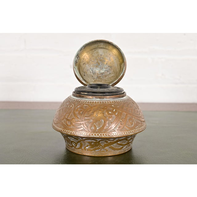 Marshall Field & Co. Antique Viking Bronze Inkwell, Circa 1910 For Sale - Image 9 of 13