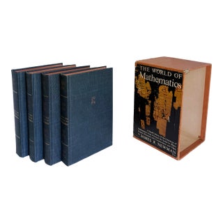 1956 First Edition "The World of Mathematics" Complete 4-Volume Book Set For Sale