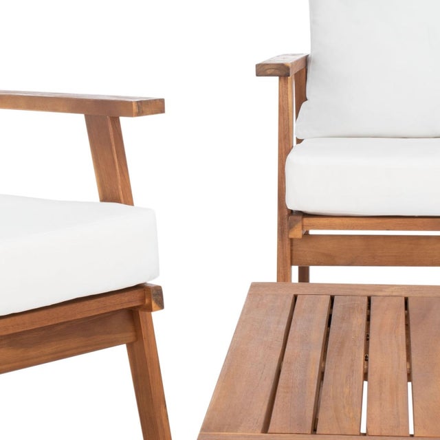 2020s Castalia 4-Piece Outdoor Living Set, Natural/Beige Cushion For Sale - Image 5 of 9