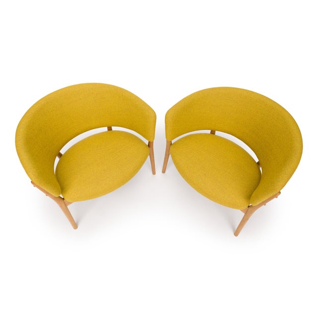 Mid-Century Modern Vintage Nanna & Jørgen Ditzel Model 83 Danish Modern Lounge Chairs (Pair) For Sale - Image 3 of 12