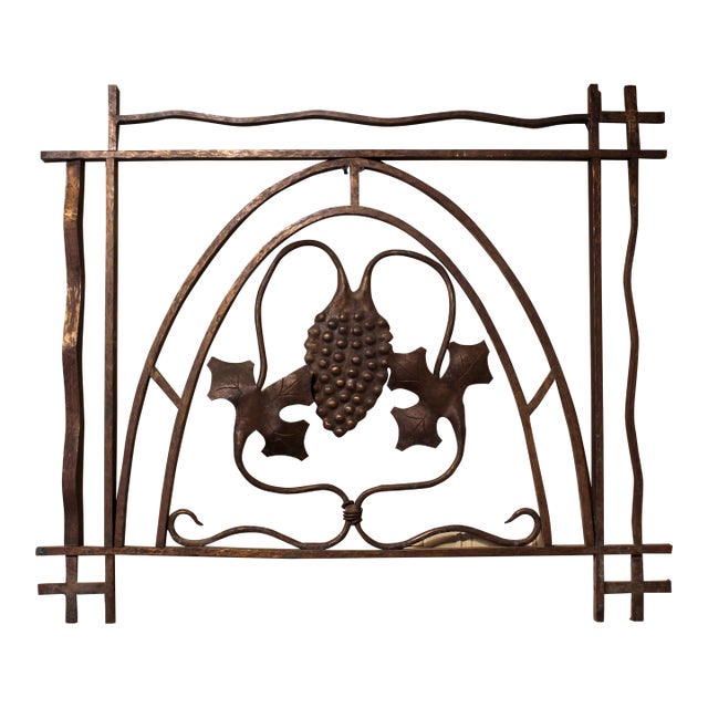 Circa 1920 Likely Continental Bronze Teller's Window Grate For Sale