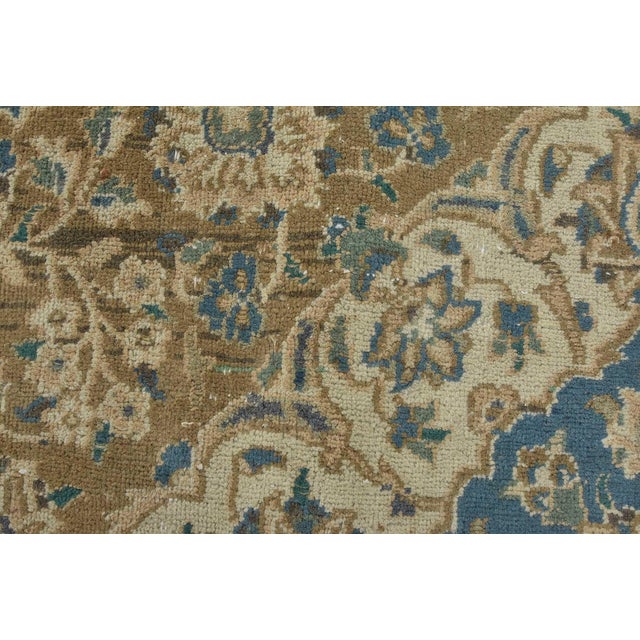 Kashan Rug 10' X 12'8'' Pink Wool Vintage Distressed Hand-Knotted Carpet For Sale - Image 4 of 15