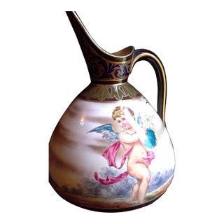 Late 19th Century Doulton Burslem Ewer / Vase - Cherubs For Sale
