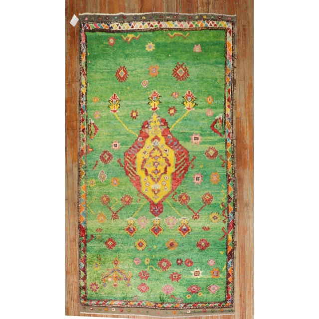 Minimalist mid-20th century Turkish Tulu rug Measures: 5'4'' x 9'5''.