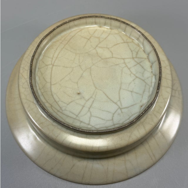 Antique Chinese Guan‑Style Crackle Glaze Plate For Sale - Image 9 of 9
