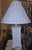 Vintage Boho Woven Wicker Rattan Table Lamp With Large Wicker Shade For Sale - Image 4 of 10