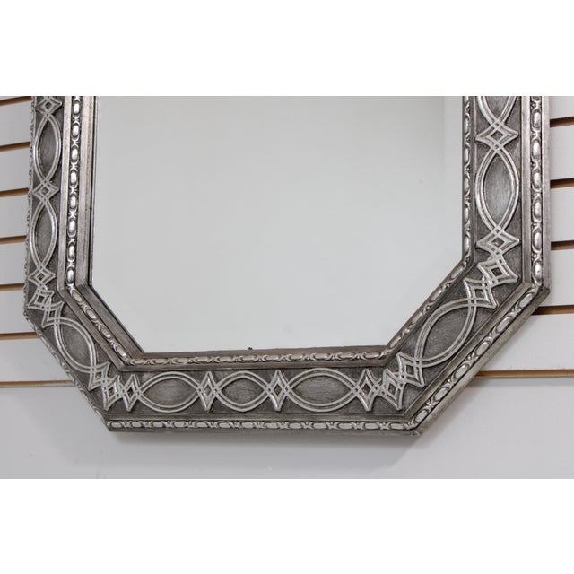 Traditional Friedman Brothers #7261 Silver Decorated Beveled Mirror For Sale - Image 3 of 14