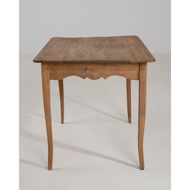 19th Century France Weathered Honey Oak Carved Oak Side Table For Sale - Image 11 of 11