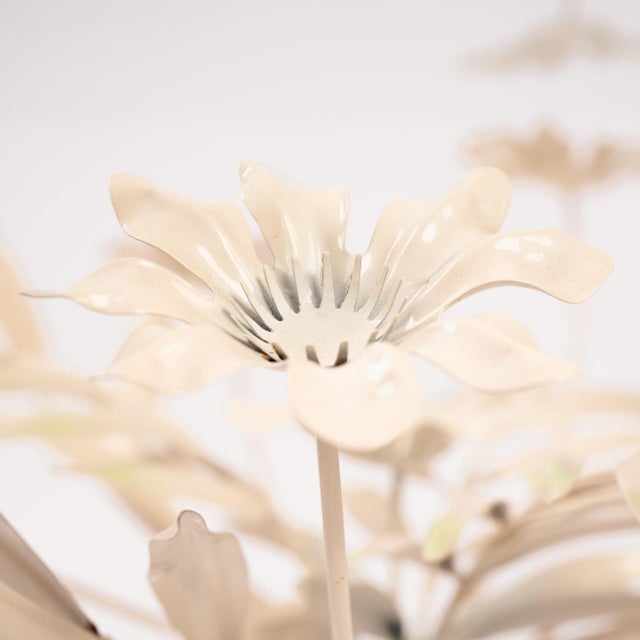 Vintage Holywood Regency Metal Glass Flower Table from Hans Kogl, 1970s For Sale - Image 6 of 14