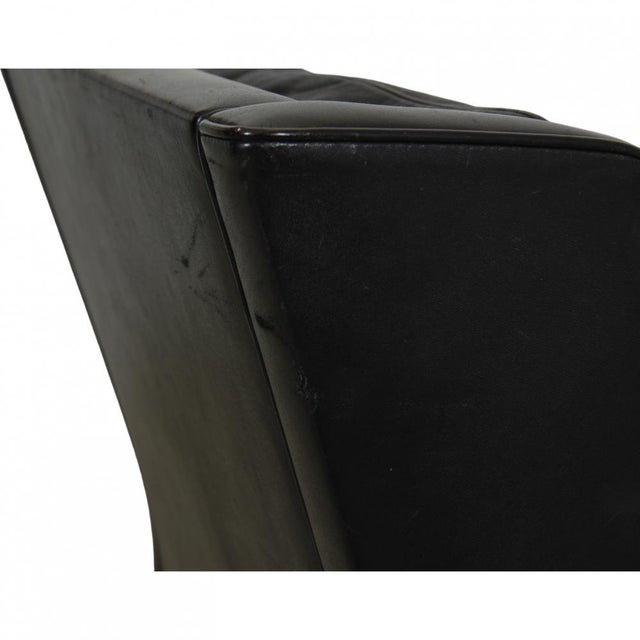2207 Black Leather Armchair from Børge Mogensen, 1980s For Sale - Image 16 of 18