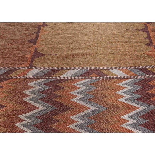 Mid-Century Modern Doris Leslie Blau Midcentury Swedish Flat-Weave Rug For Sale - Image 3 of 7