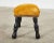 English Victorian Style Ebonized Wood and Velvet Stool For Sale - Image 9 of 13