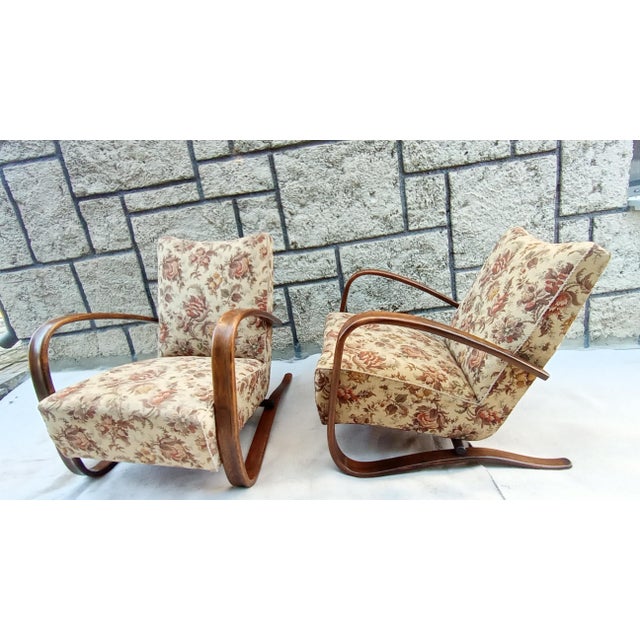 H-269 Armchair by Jindrich Halabala for Up Zavody, 1930s, Set of 2 For Sale - Image 11 of 11