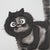 Laszlo Tibay (1962) The Friendly Cat Original ink and wash drawing Signed upper left Authenticated by the artist's stamp...